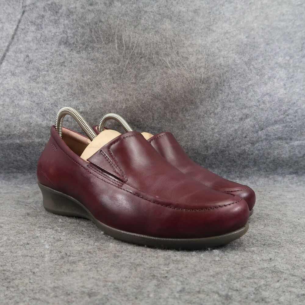 Ecco Shoes Women 37 Wedge Loafer Slip On Classic Leather Comfort Fashion Felicia